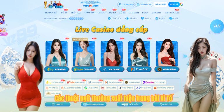 Các thuật ngữ thường xuất hiện trong bài Xì Tố